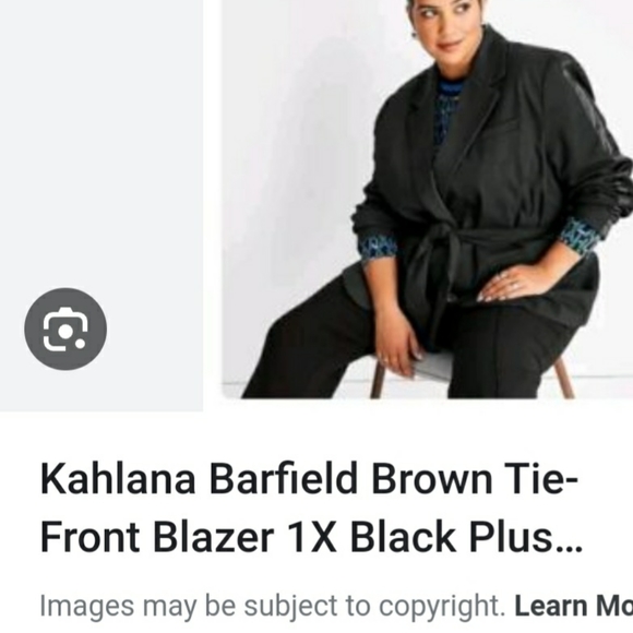 Future collective kahlana Barfield brown blazer - Picture 5 of 5